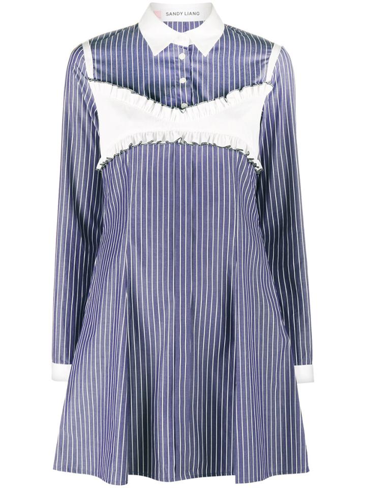 Sandy Liang Daisy Shirt Dress - Blue