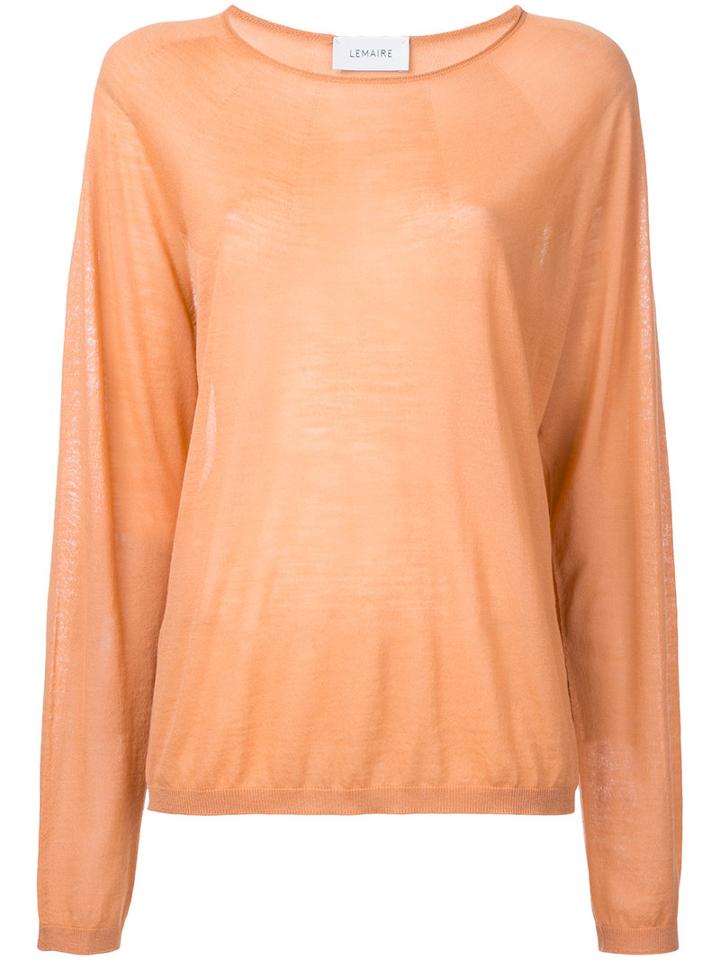 Lemaire - Crew Neck Knitted Top - Women - Wool - S, Yellow/orange, Wool
