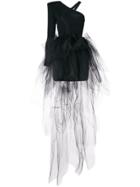 Unravel Project One-shoulder Tulle Dress - Black