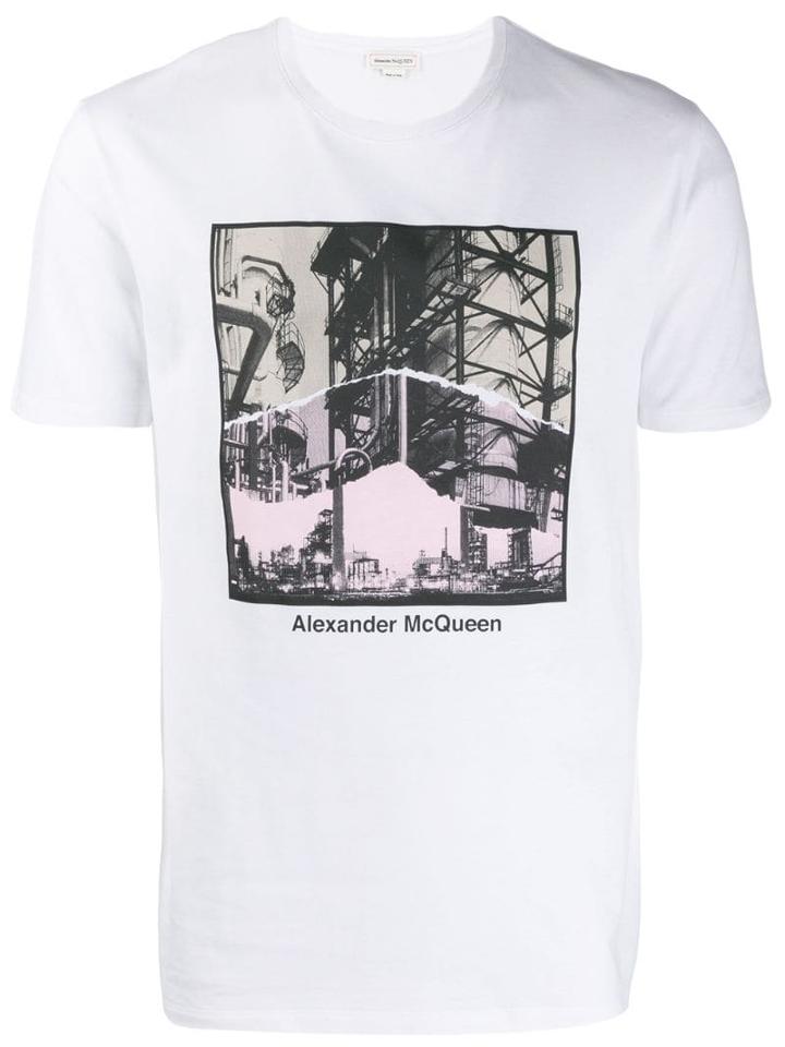 Alexander Mcqueen Industrial Scene Print T-shirt - White