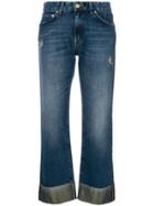 Department 5 Cropped Jeans With Flare - Blue