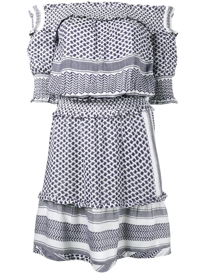 Cecilie Copenhagen Keffiyeh Off-shoulder Dress - Blue