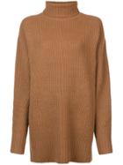 Sally Lapointe Ribbed Turtleneck Tunic - Brown