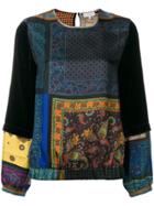 Pierre-louis Mascia Embroidered Long-sleeve Top - Blue