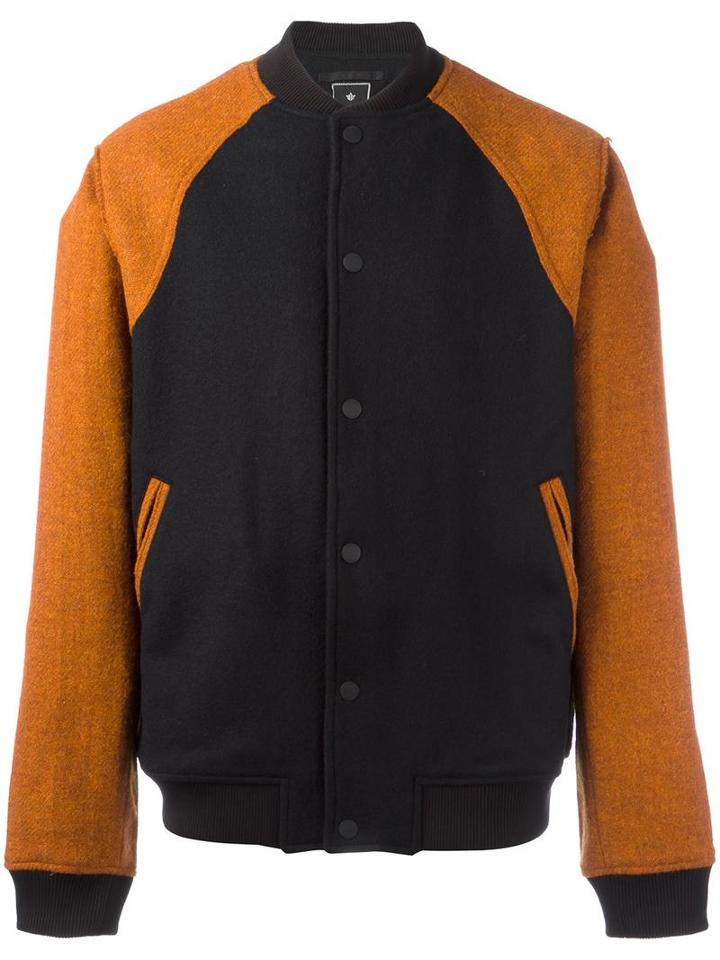 Maharishi Button Down Bomber Jacket, Men's, Size: Large, Black, Wool