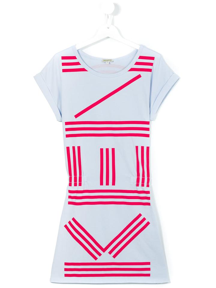 Kenzo Kids Printed T-shirt Dress, Girl's, Size: 14 Yrs, Blue