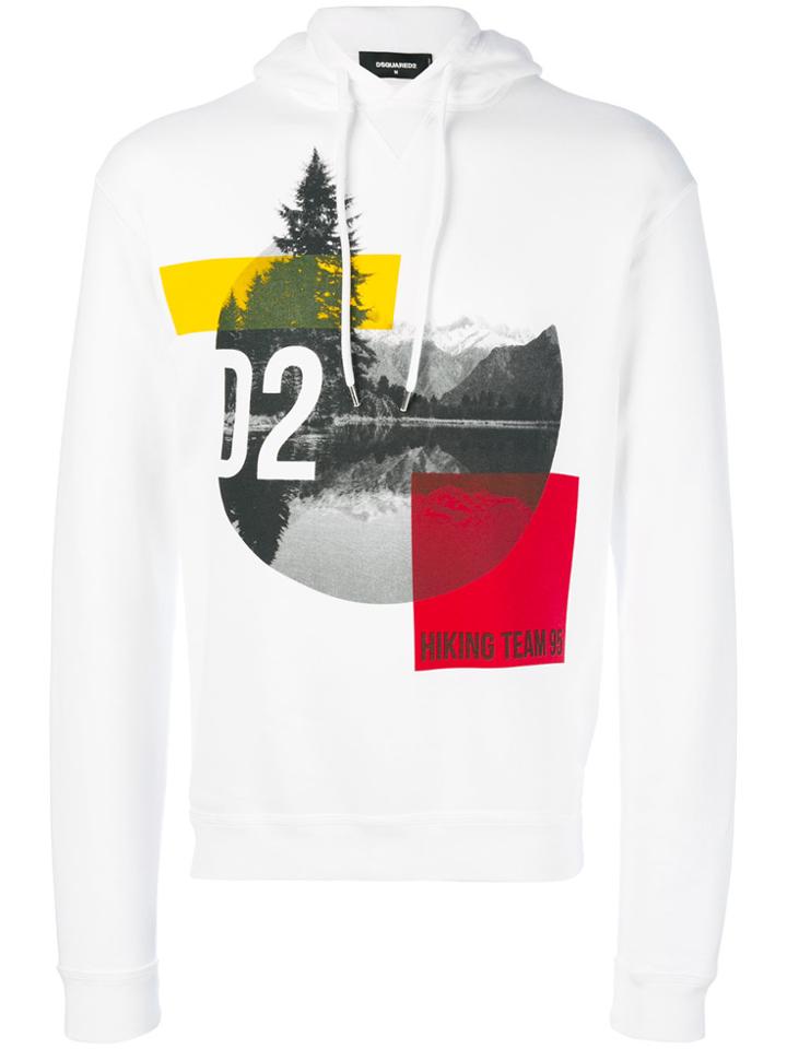 Dsquared2 Printed Hoodie - White