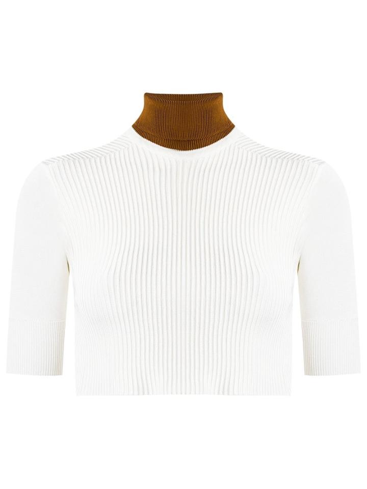 Haight Knit Cropped Top, Women's, Size: P, Nude/neutrals, Polyamide/spandex/elastane/viscose