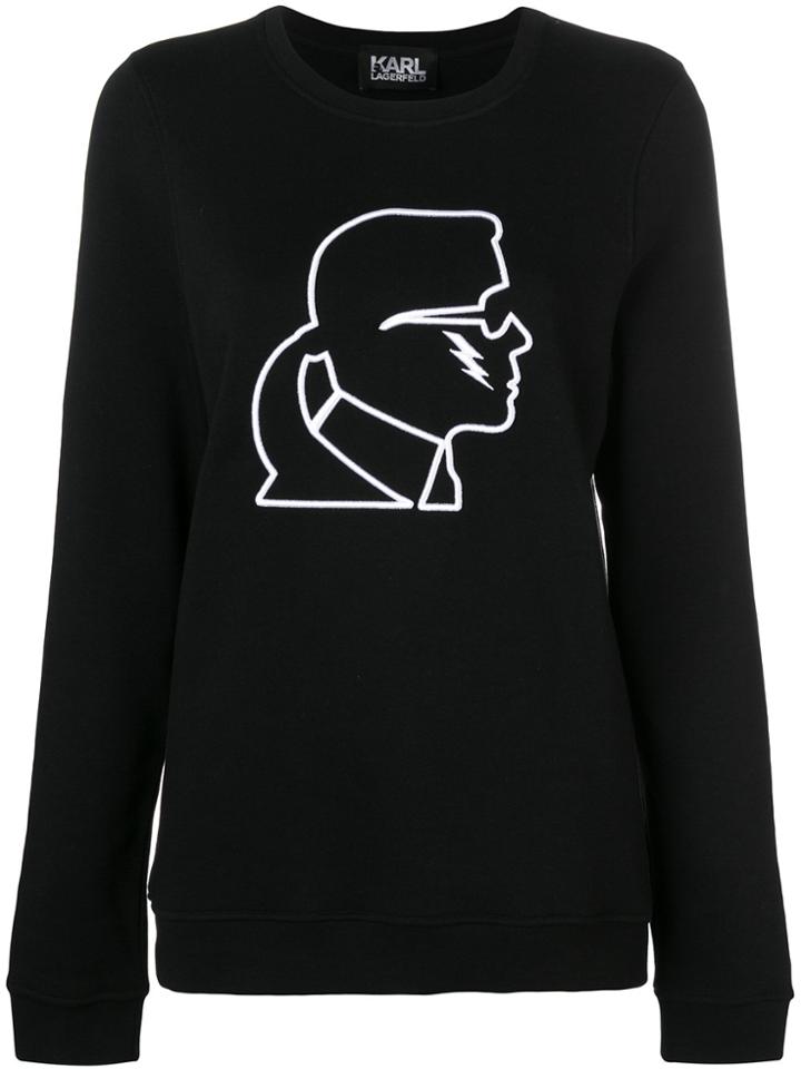 Karl Lagerfeld Karl Lightning Bolt Sweatshirt - Black