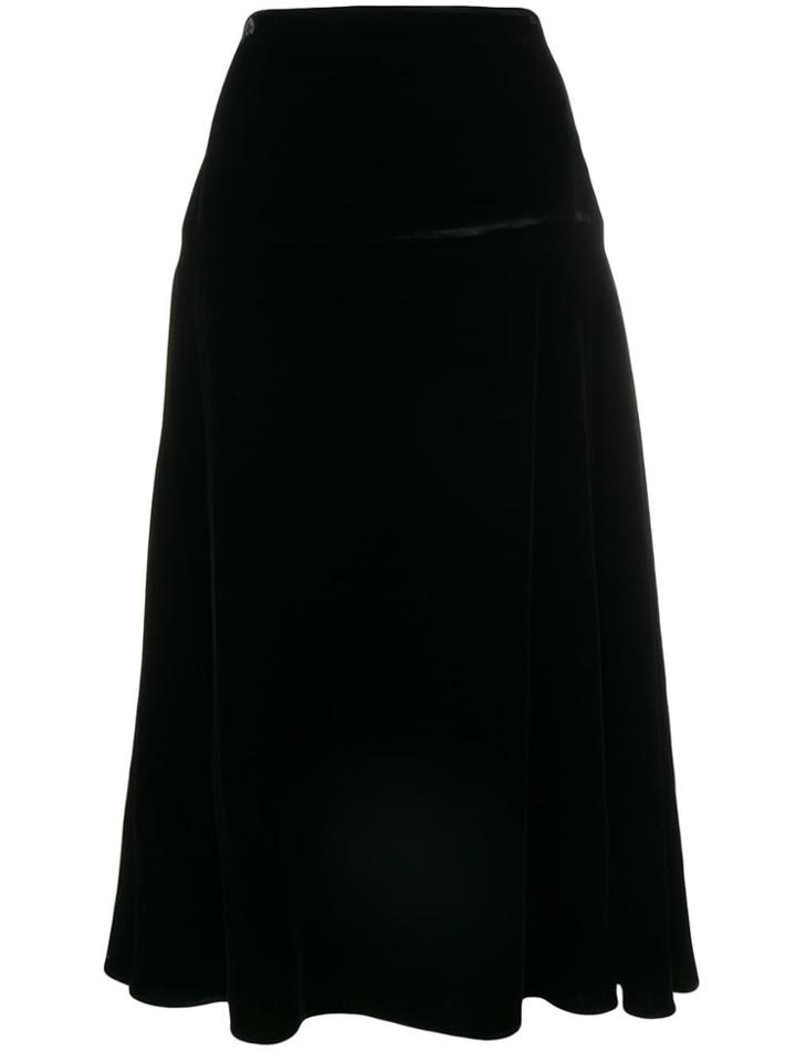 Fendi Flared Midi Skirt - Black