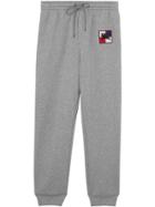Burberry Chequer Ekd Cotton Trackpants - Grey