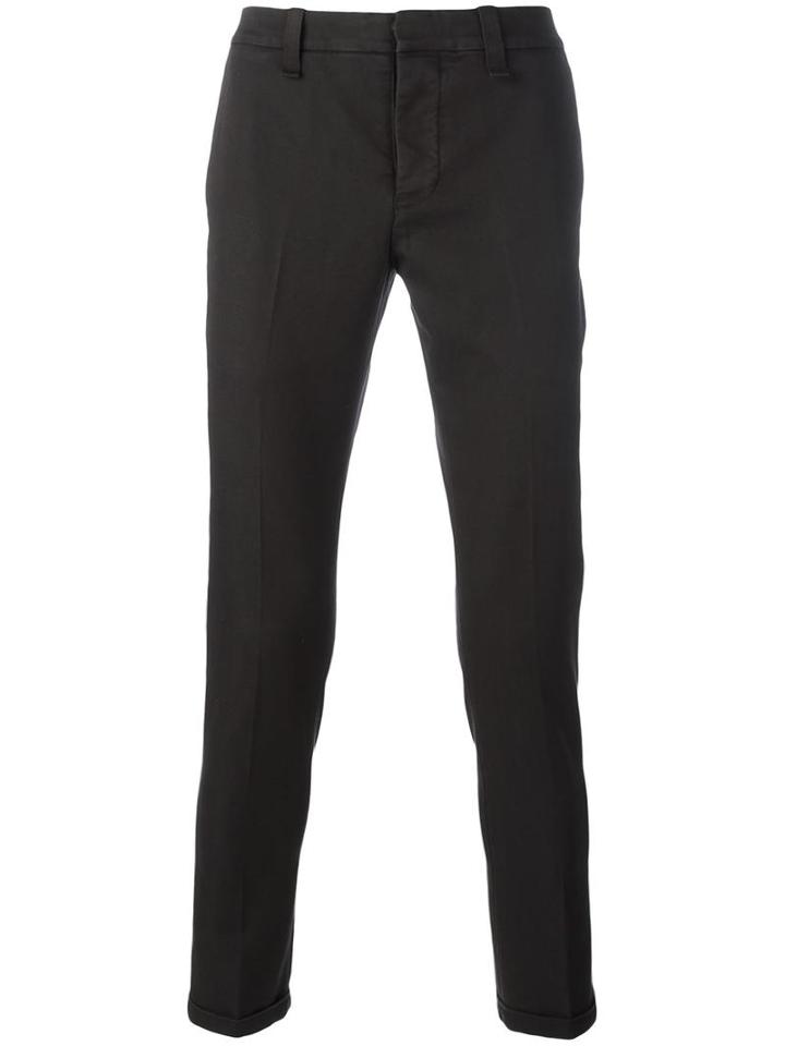 Dondup Slim-fit Tailored Trousers, Men's, Size: 33, Brown, Cotton/polyester