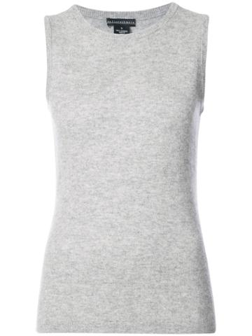 Sofia Cashmere Knitted Cashmere Tank - Grey