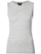 Sofia Cashmere Knitted Cashmere Tank - Grey