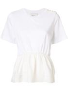 3.1 Phillip Lim Pearl Shoulder T-shirt - White