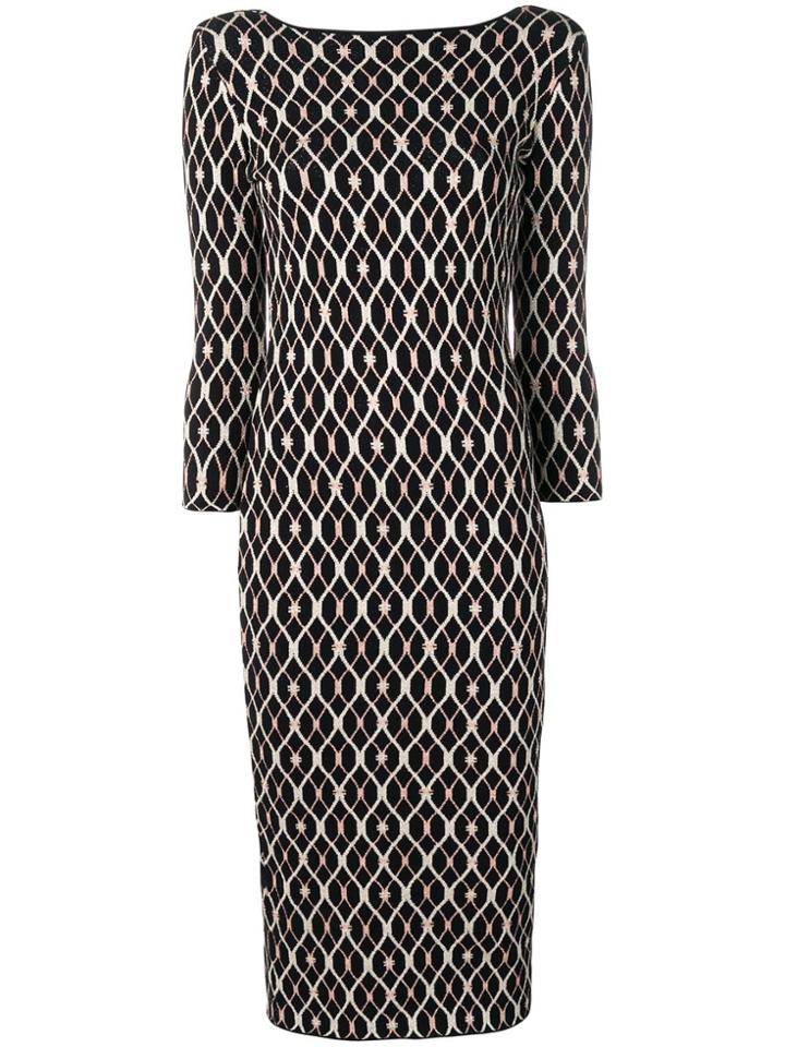 Elisabetta Franchi Boat Neck Dress - Black