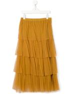 Velveteen Marion Skirt - Yellow & Orange