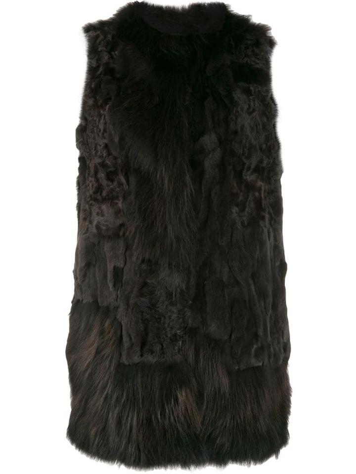 S.w.o.r.d 6.6.44 Faux Fur Gilet - Grey
