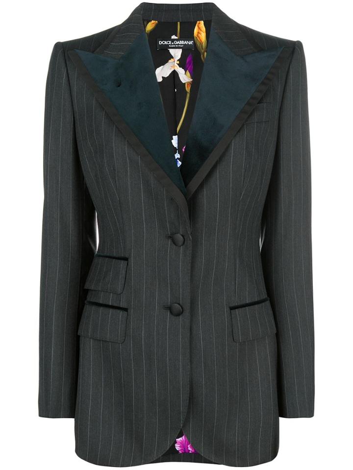 Dolce & Gabbana Pinstriped Balzer - Grey