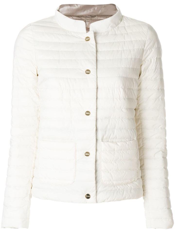 Herno Mock Neck Reversible Puffer Jacket - White