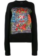 Versace Jeans Couture Floral Print Sweater - Black