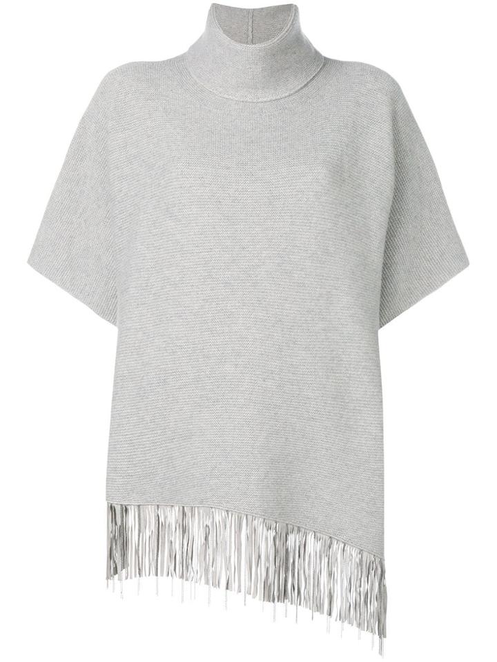 Fabiana Filippi Fringe Hem Sweater - Grey