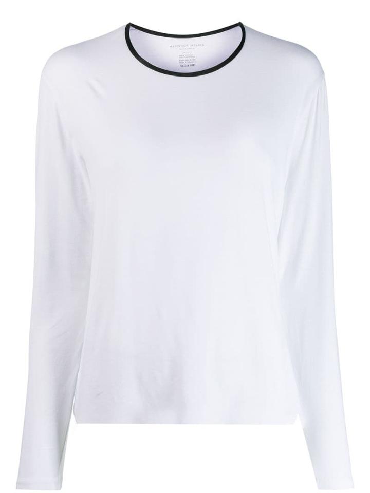 Majestic Filatures Contrast Trim T-shirt - White