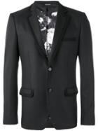 Alexander Mcqueen - Embroidered Trim Blazer - Men - Silk/cotton/polyester/virgin Wool - 50, Black, Silk/cotton/polyester/virgin Wool