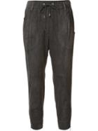 Brunello Cucinelli Cropped Trousers, Women's, Size: 42, Grey, Suede