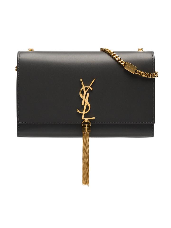 Saint Laurent Grey Kate Medium Leather Shoulder Bag