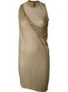 Rick Owens Lilies Draped Long Tank Top, Women's, Size: 42, Brown, Viscose/cotton/nylon