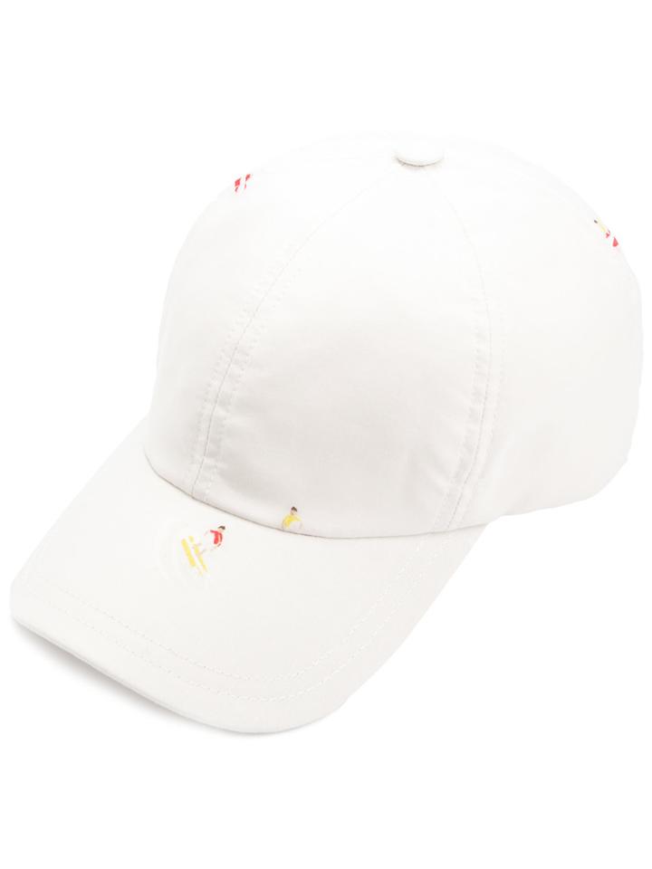 Maison Kitsuné Surf Print Cap - White