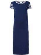 Kenzo Printed Midi T-shirt Dress, Women's, Size: Xs, Blue, Cotton