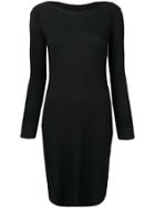 Mm6 Maison Margiela Ribbed Dress - Black