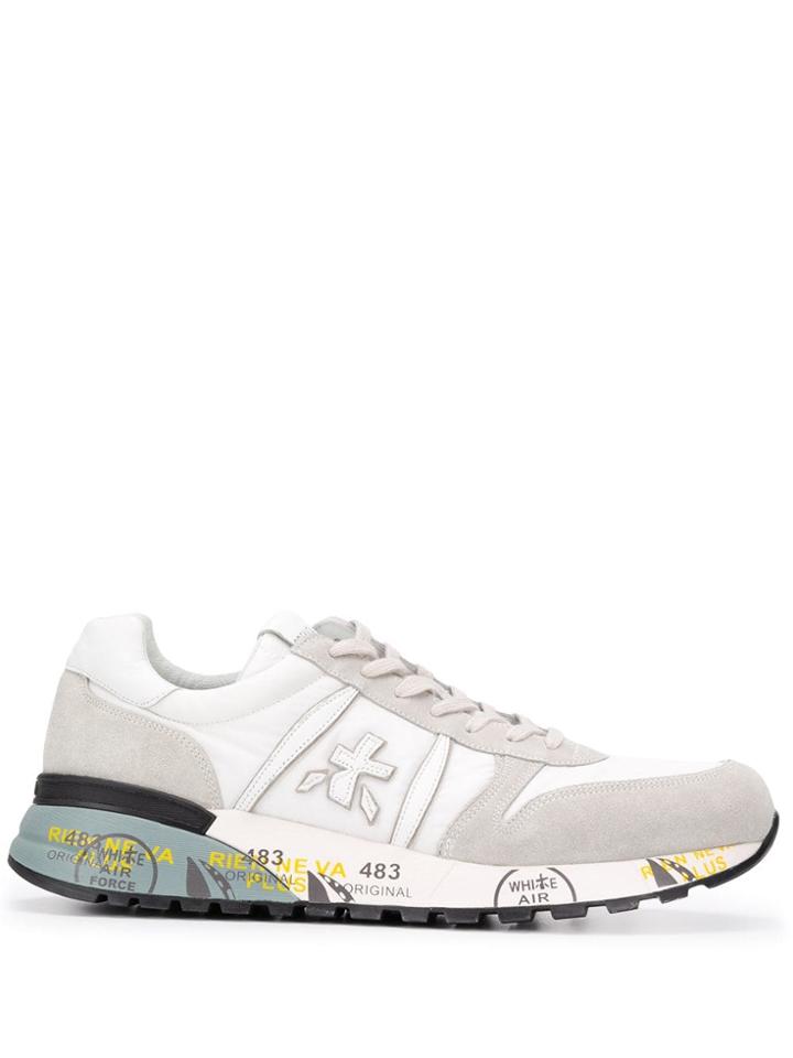 White Premiata Low Top Trainers