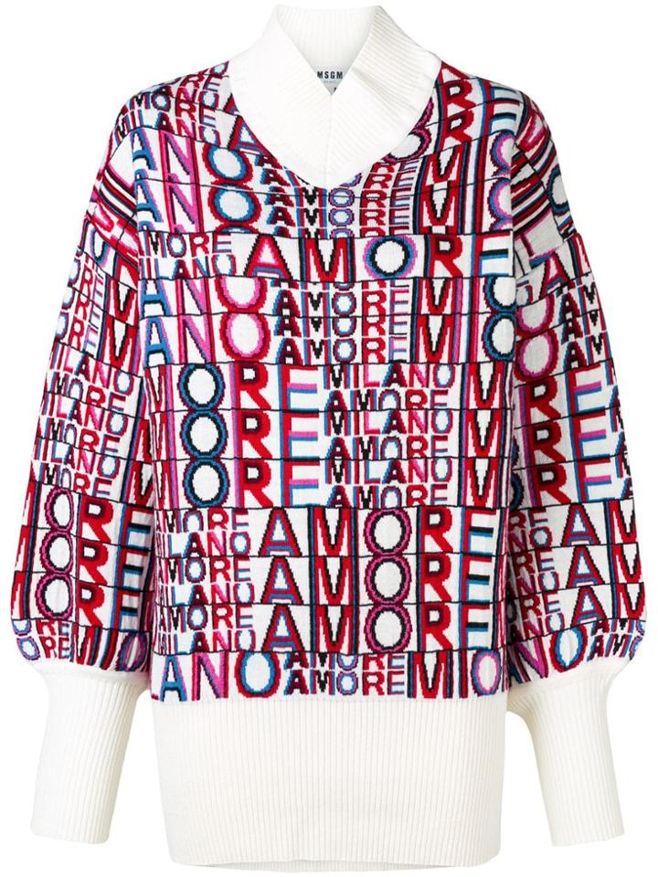 Msgm Amore Jumper - White