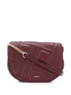 Dkny Quilted Cross Body Bag - Purple