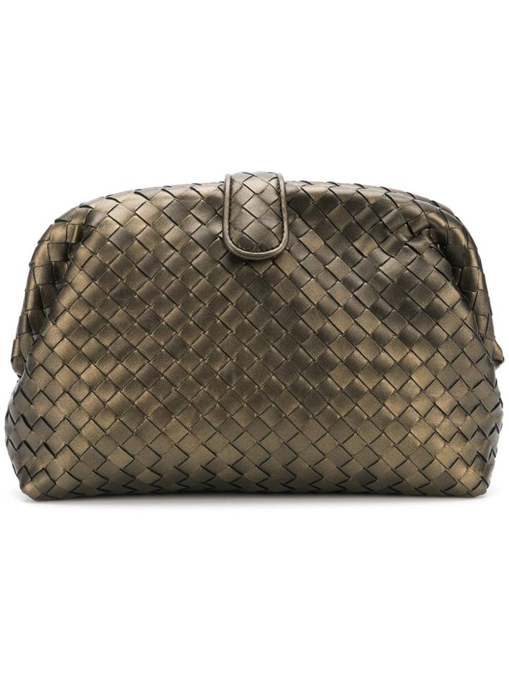 Bottega Veneta Intrecciato Nappa Top The Lauren Clutch - Nude &