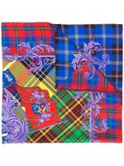 Versace Clans Print Foulard - Pink & Purple