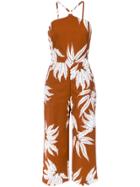 Andrea Marques Fern Print Jumpsuit - Brown