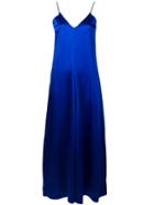 Forte Forte Silk Slip Dress - Blue