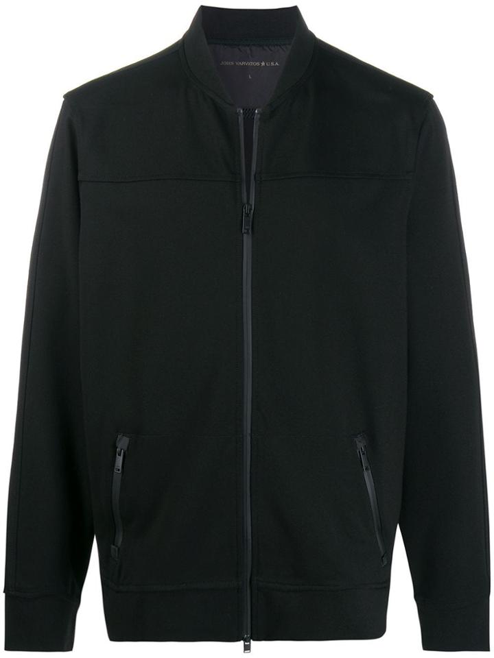John Varvatos Front Zip Fastening Cardigan - Black