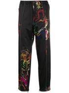 Y-3 Abstract Floral Print Track Pants - Black