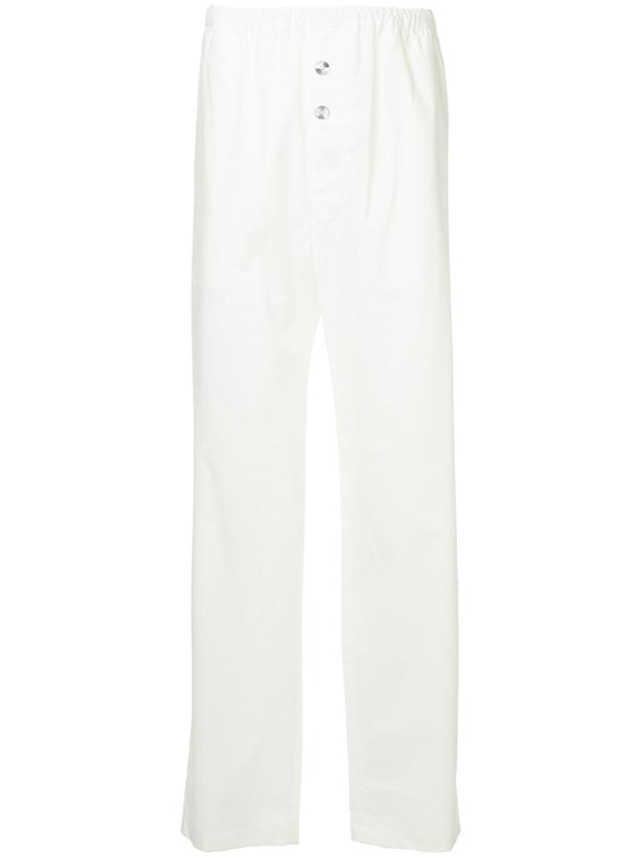Jil Sander Elasticated Waist Straight Trousers - White