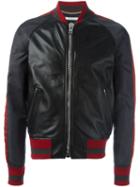 Givenchy Leather Bomber Jacket, Men's, Size: 52, Black, Lamb Skin/polyamide/polyester/cupro