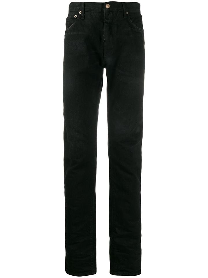 Alanui Low Rise Straight Leg Jeans - Black