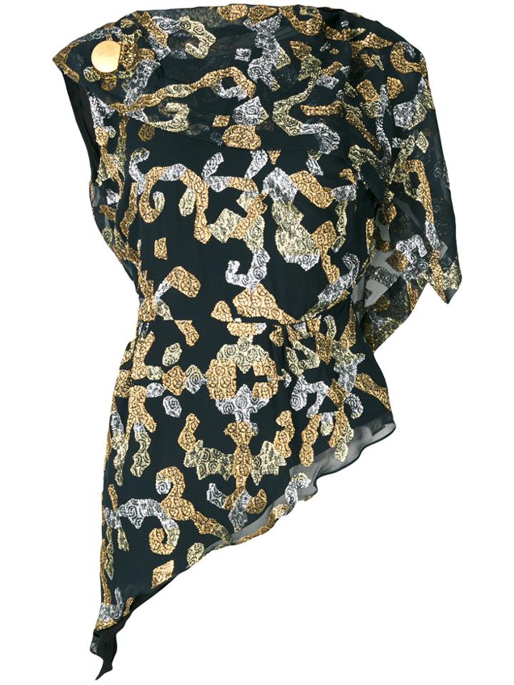 Peter Pilotto Fil Coupe Shawl Top - Blue