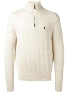 Polo Ralph Lauren Cable Knit Zipped Jumper - Nude & Neutrals