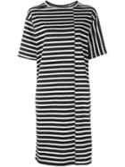 Sofie D Hoore Striped Oversized T-shirt Dress, Women's, Size: 32, Black, Cotton