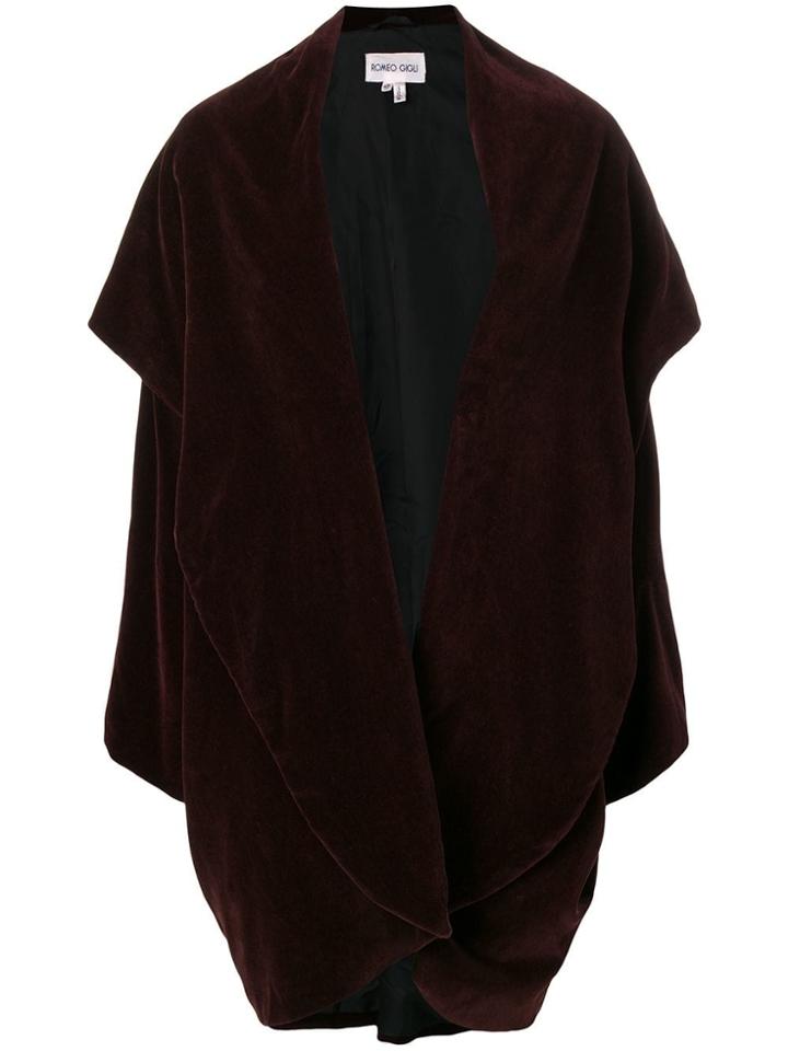 Romeo Gigli Vintage 1990's Draped Coat - Red